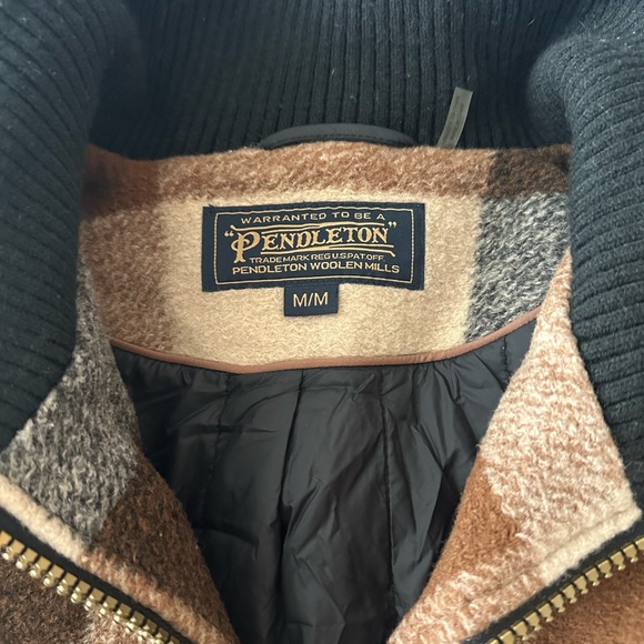 Pendleton women’s Camden Plaid Wool Jacket - Brown and Cream - Picture 2 of 3